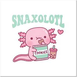 Funny Snaxolotl Snack A Lotl Like The Axolotl Posters and Art